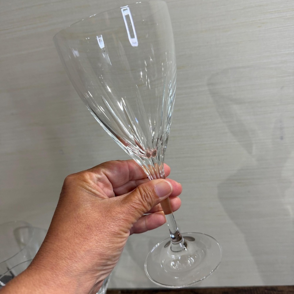 6 VTG 90s Schott Zwiesel Revue Crystal Wine Goblets German Crystal 8.25" Z Mark - Picture 3 of 10